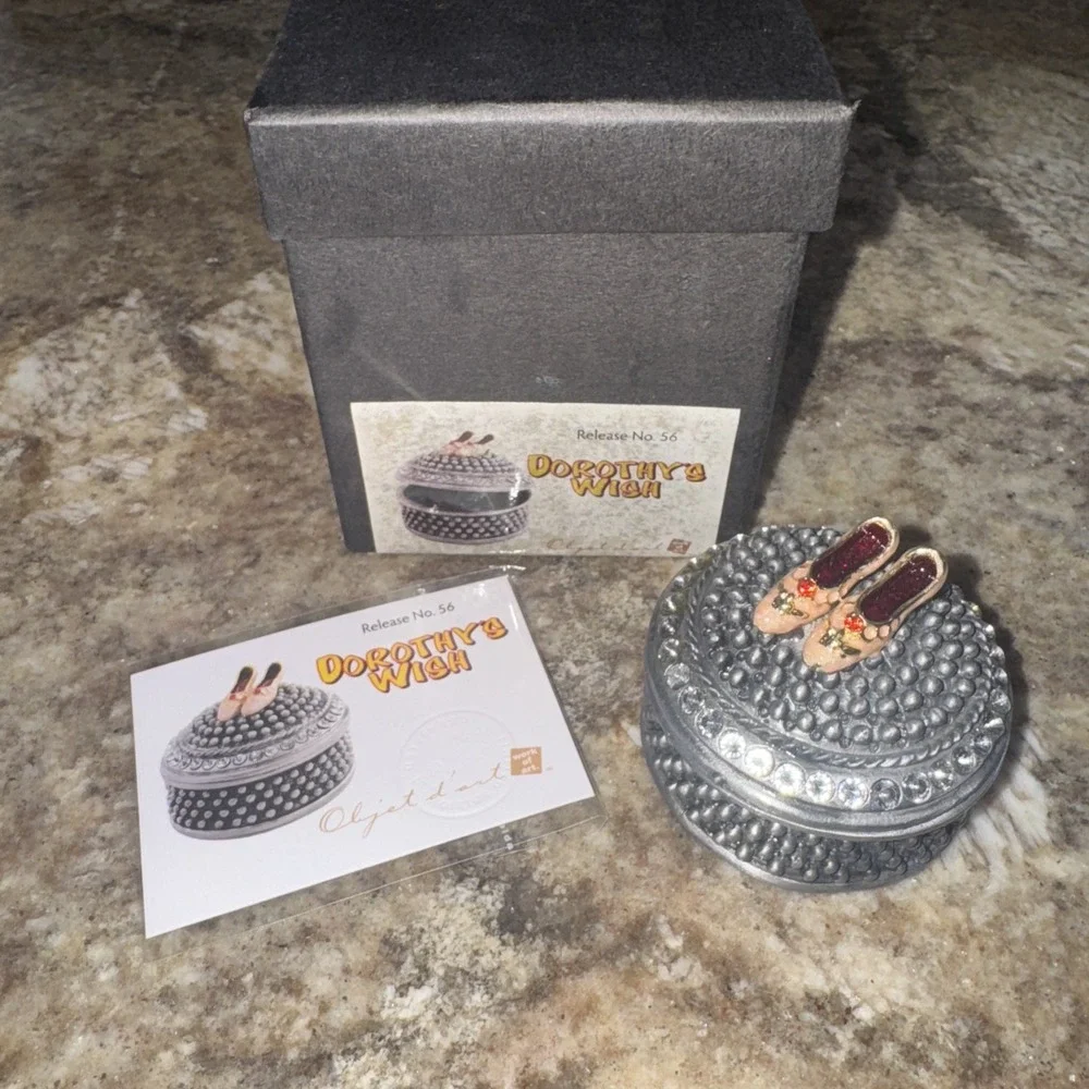 Objet D'Art #56 DOROTHY'S WISH Wizard‎ Of OZ Blinged Hinged Trinket Box